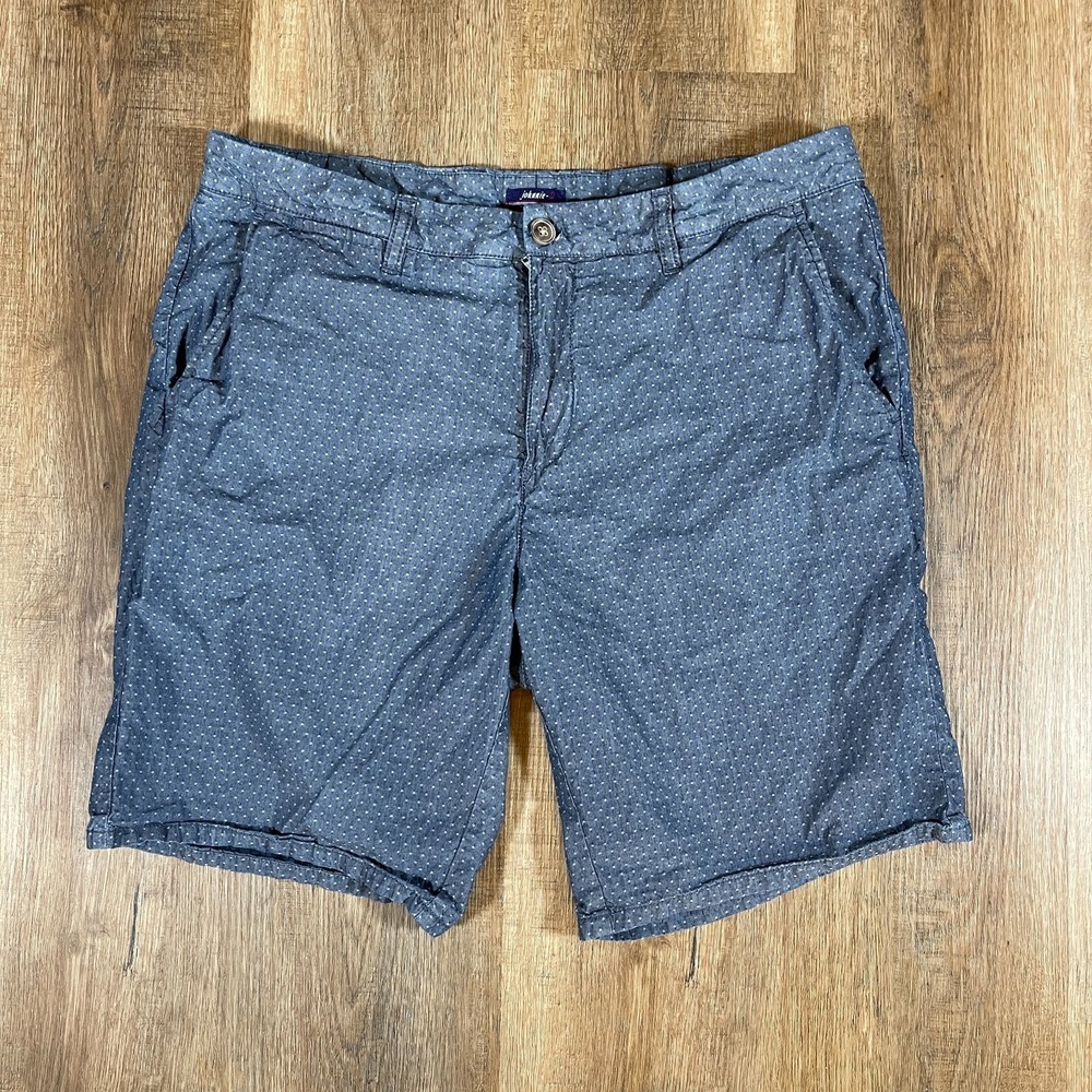 Johnnie O Men's Derby Shorts Size 33 Chambray Blue Preppy Cotton Chino‎ Coastal